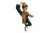 Jesters often wear tight leggings and pointy toed shoes.