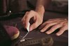 Chalk allows you to easily wipe away the trace lines after you cut out the pattern.
