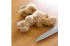 Ginger root on cutting board