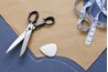 Long blades make quick work of fabric cutting.