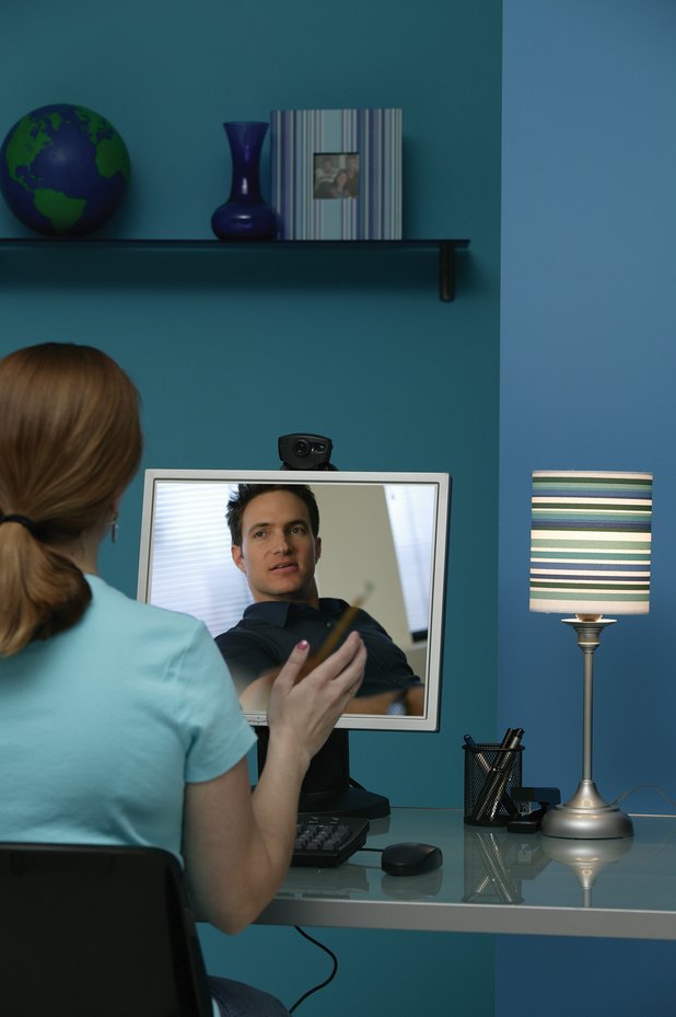 Una video conferencia.