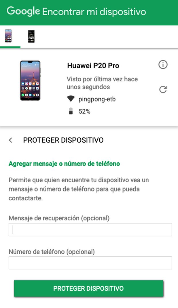 Protege tu dispositivo cuando no lo encuentres.