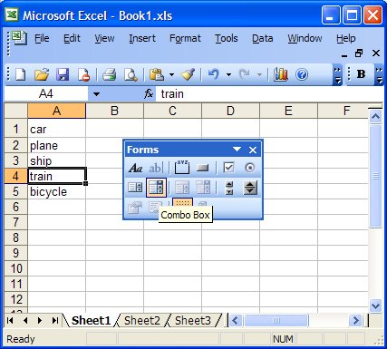 Creating a combo box object