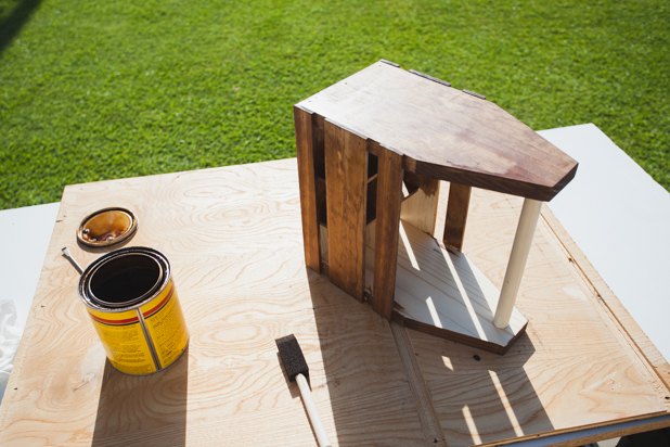 Applying stain