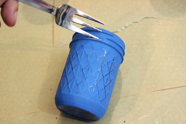 Distress the paint finish