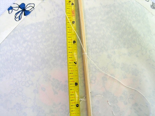 Attach bridle to backside of kite.