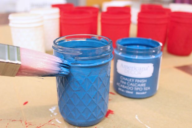 Paint the mason jars