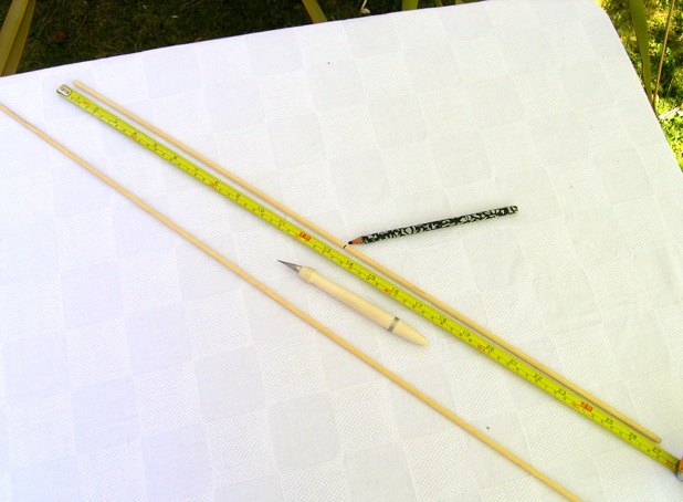 Measure and cut dowels.