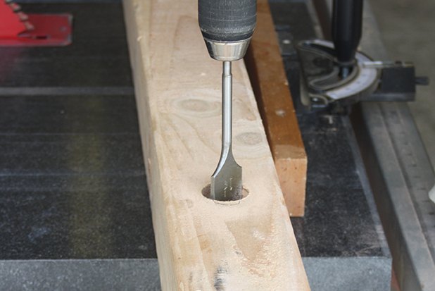 Drilling the posts
