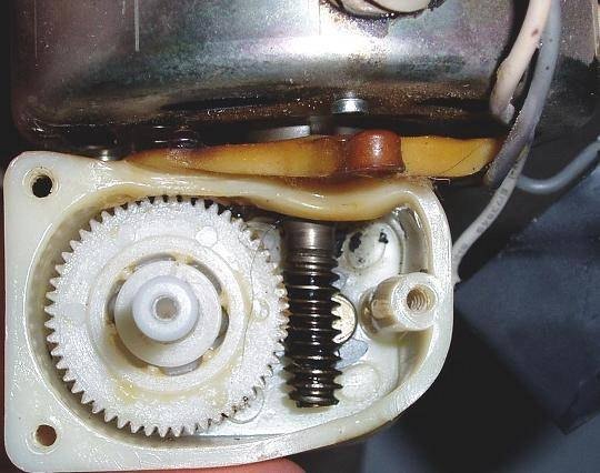 Overhead view of the gearbox