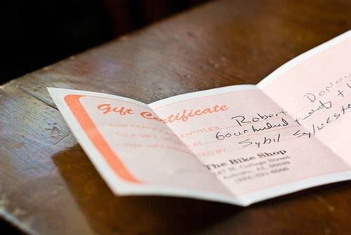 A Gift Certificate