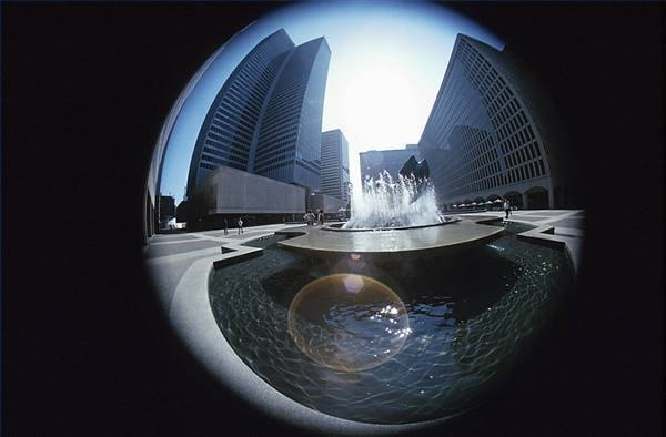 A mirrored globe might work