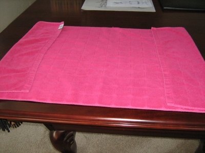 Fold each end toward the center.