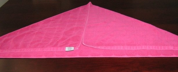 Folded bath towel.