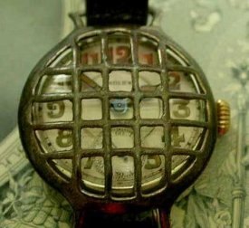 A World War I-era armored military trench wristwatch