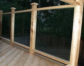 A glass railing offers a clear view beyond