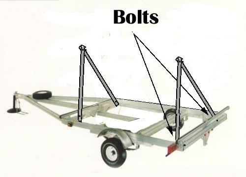 Bolt the Second Set of Legs to the Back of the Trailer Frame.