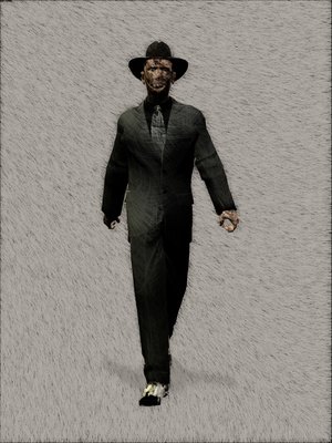 Men wore business suits and hats in the '50s. Men wore business suits and hats in the '50s.