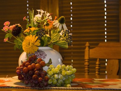 This still life is a study in contrasting textures.