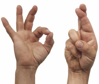 Meaning of hand gestures and fist Swinging chat room