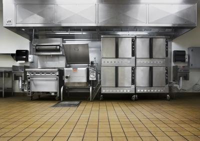 Empty restaurant kitchen