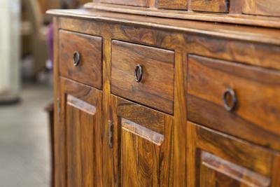 Close-up of credenza with drawers Close-up of credenza with drawers