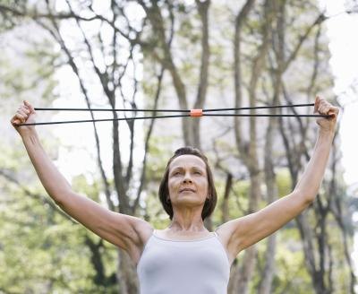 Resistance bands offer a do-anywhere strength option. Resistance bands offer a do-anywhere strength option.