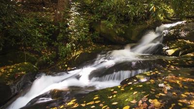waterfall in mountains of North Carolina