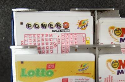 Lottery cards at store in Chicago, IL.