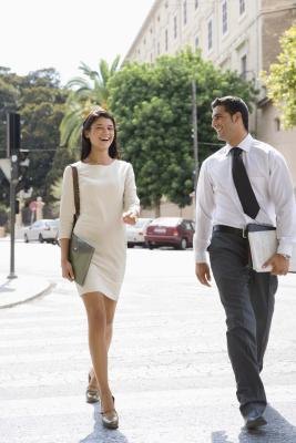 Business people walking