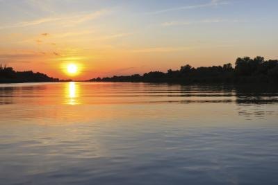 Sunset on a lake Sunset on a lake