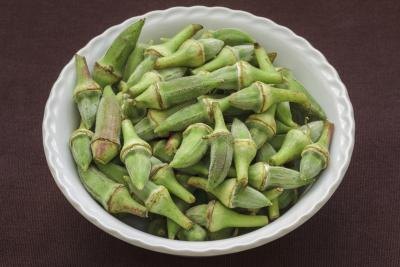 Bowl filled with okra