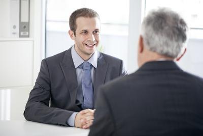 Man in a job interview