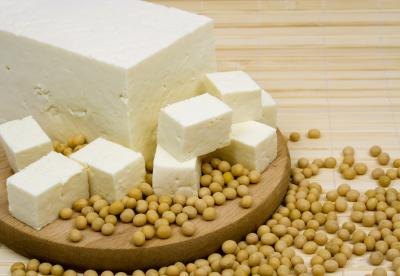Soy beans and tofu