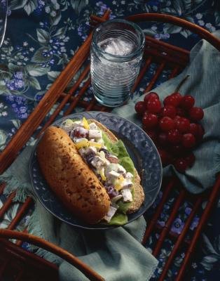 Fresh fruit makes chicken salad extra special -- try grapes, apples or mango.