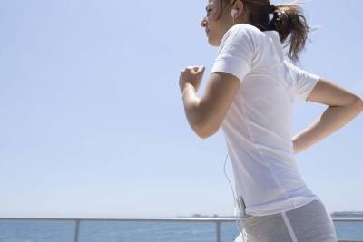 Jogging.