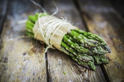 Small bundle of asparagus. Small bundle of asparagus.