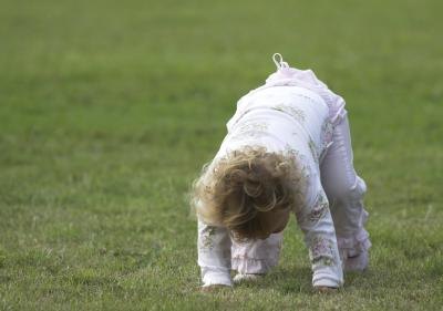 Toddler falling down