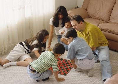 Busy family room