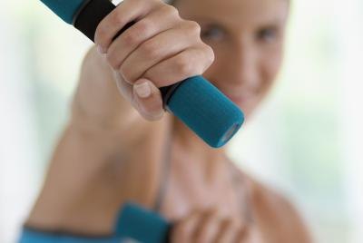 Woman lifting weights