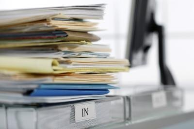 Files piled up
