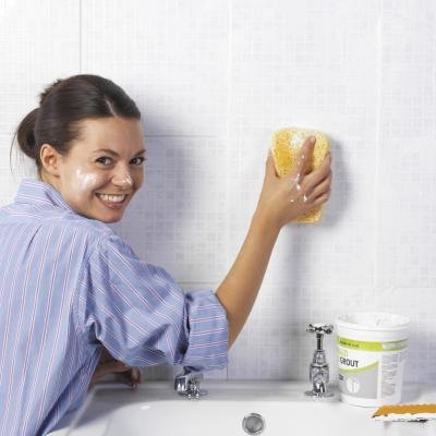 Clean the grout.