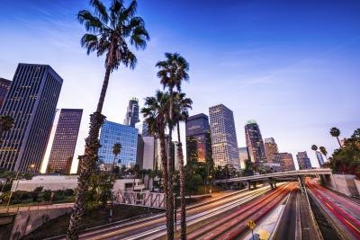 Los Angeles skyline.