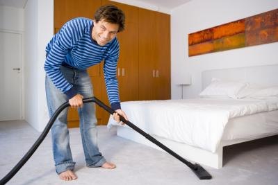 Vacuum and thoroughly wipe down surfaces in infested areas of your home.