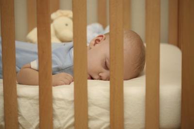 Baby sleeping in crib