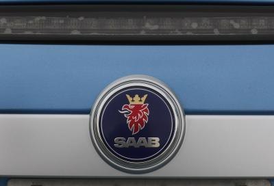 Saab logo on car