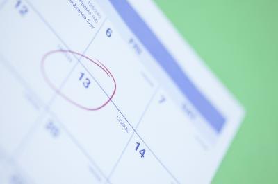 date marked on calendar