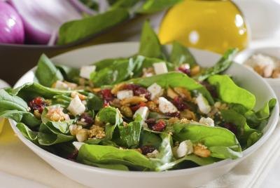 A fresh spinach salad