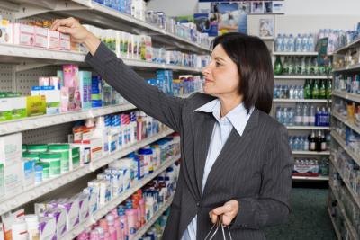 Take an over-the-counter diuretic to quickly flush water from your body and decrease fluid retention