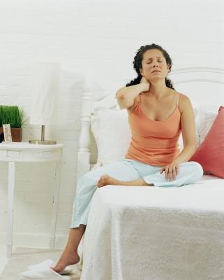 Woman with shoulder pain